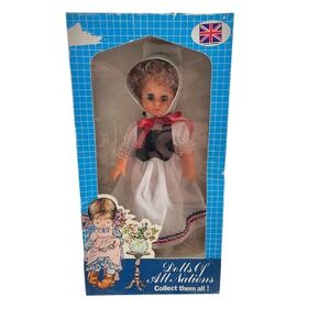 Vintage Ocean Toys Doll of All Nations United Kingdom - Sleepy‎ Eyes 7.5"